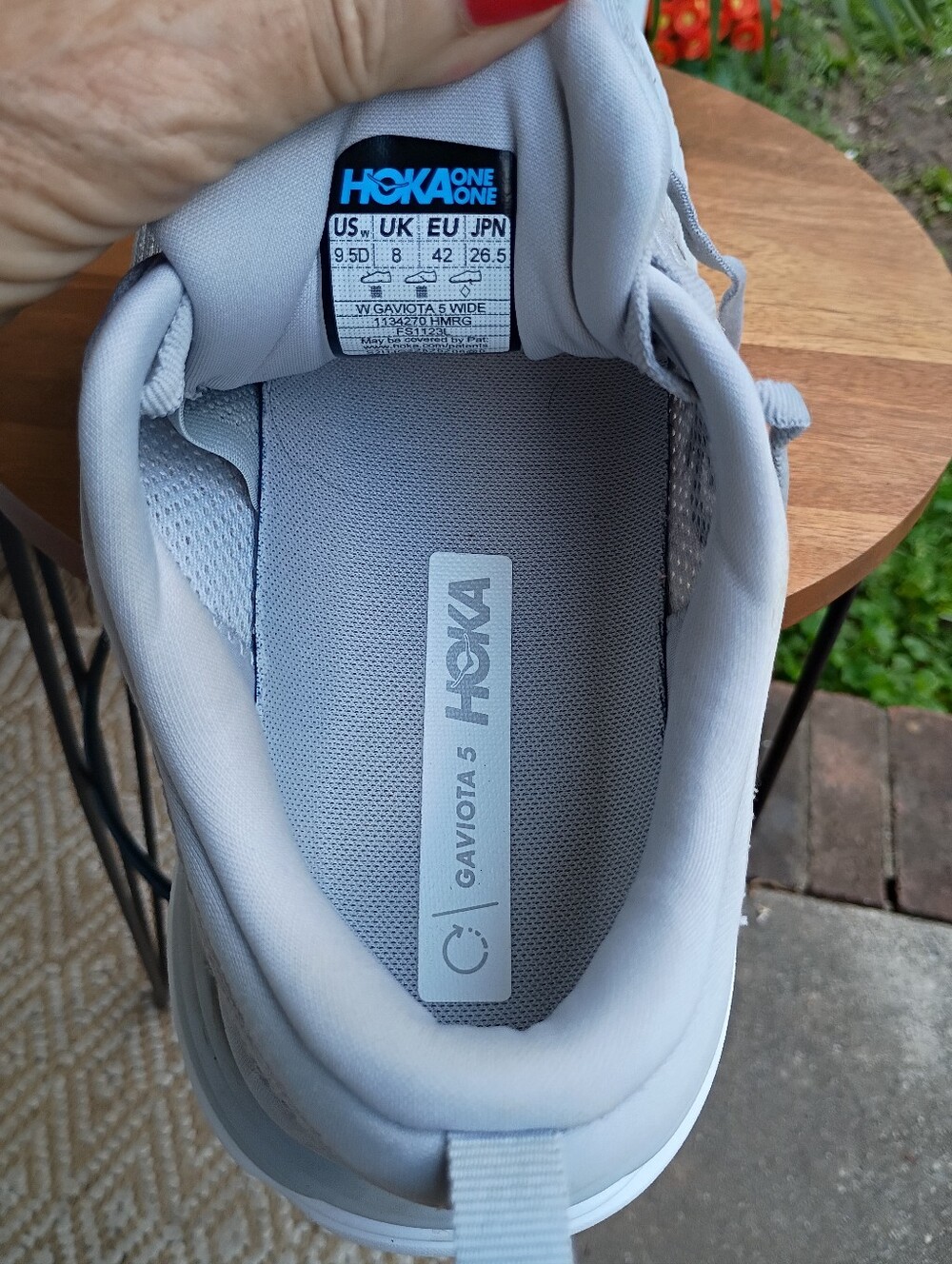 HOKA GAVIOTA 5 LADIES SZ 9.5 D WIDE HARBOR MIST ROSE GOLD RUNNING SNEAKERS LN - Picture 7 of 7